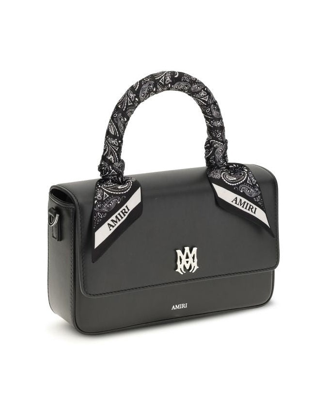 Amiri Black Calf Leather Bos Taurus Shoulder Bag Glam Steals