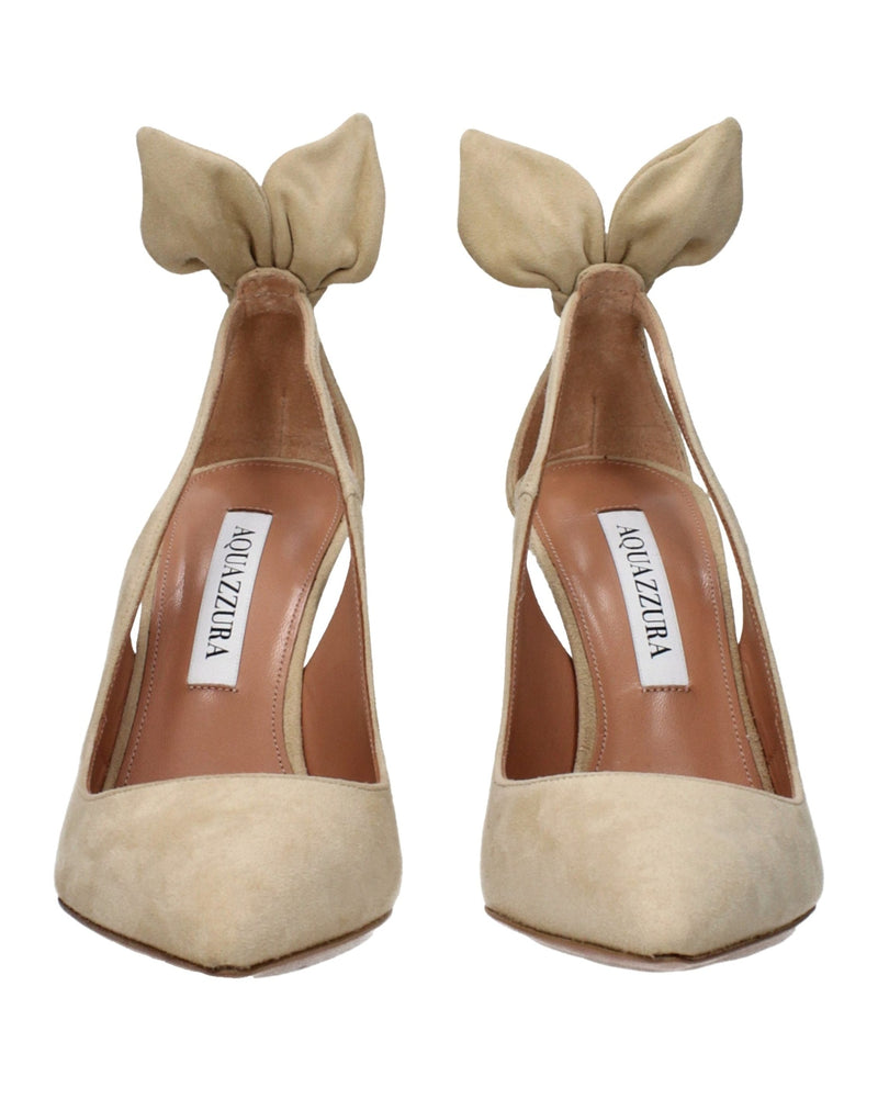 Aquazzura Beige Leather High Heel Pumps Glam Steals