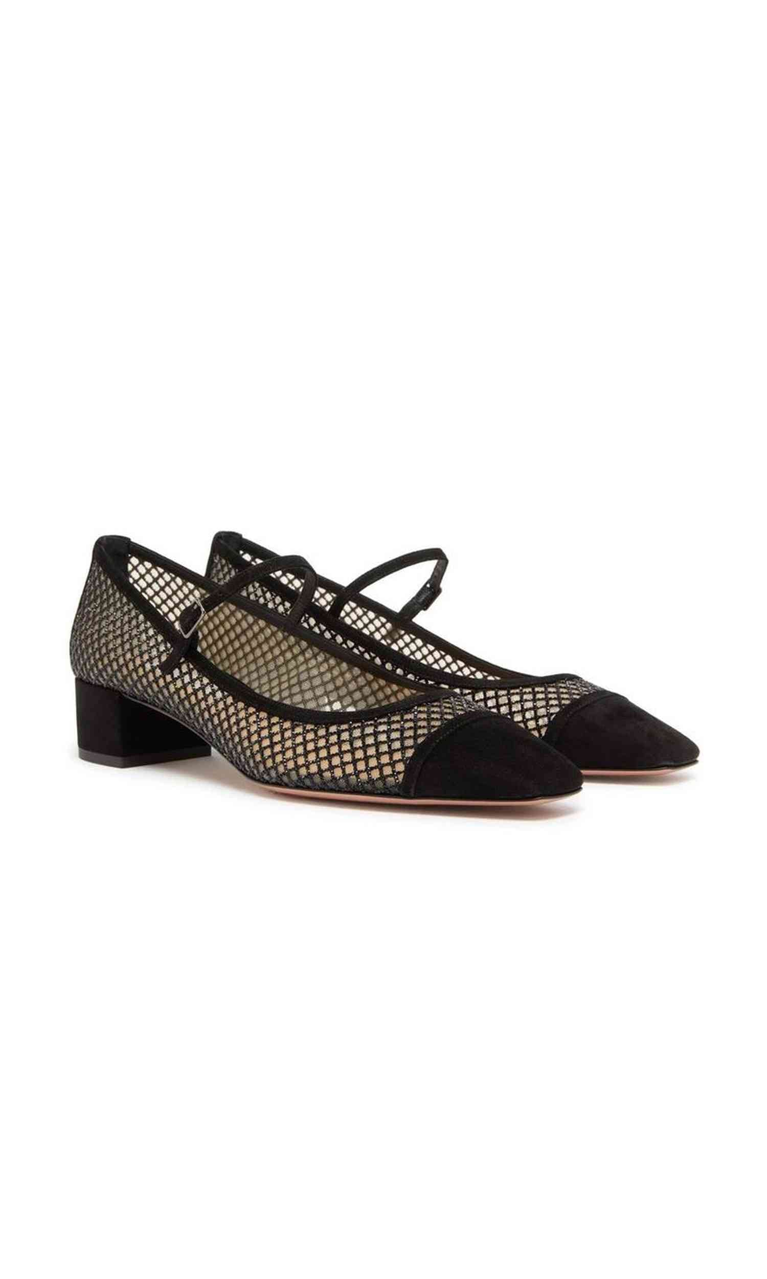 Aquazzura Mesh Mayor Crystals Pumps 35 Glam Steals