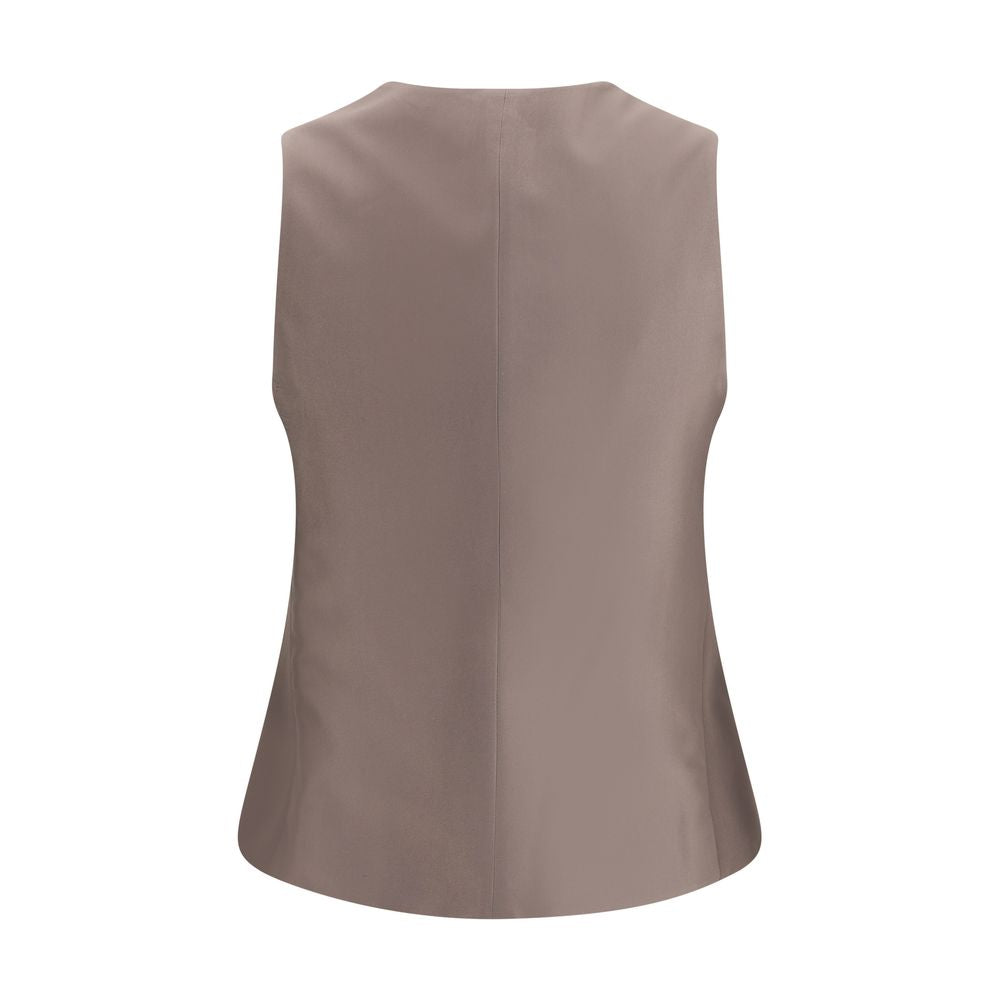 Armani Giorgio Single Breasted Hemp and Viscose Vest Glam Steals