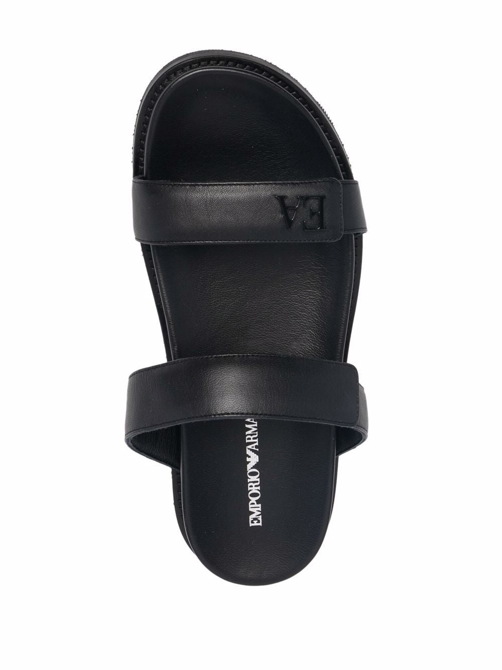 Armani Leather Emporio Exclusive Double Strap Sandals Glam Steals
