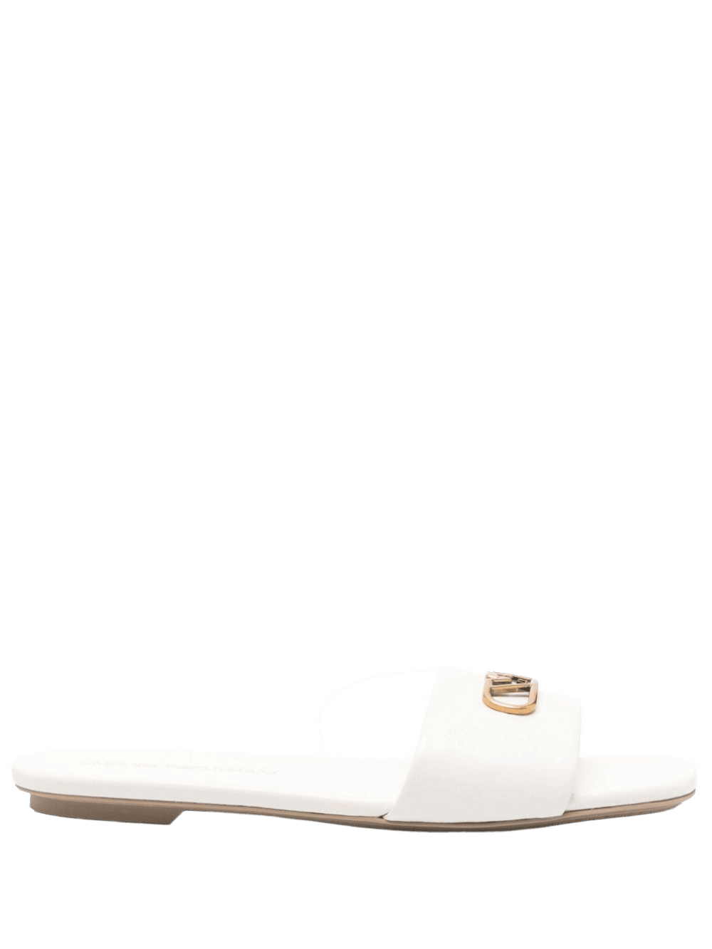 Armani Leather Emporio Exclusive Nappa Sandals with Eagle Plate