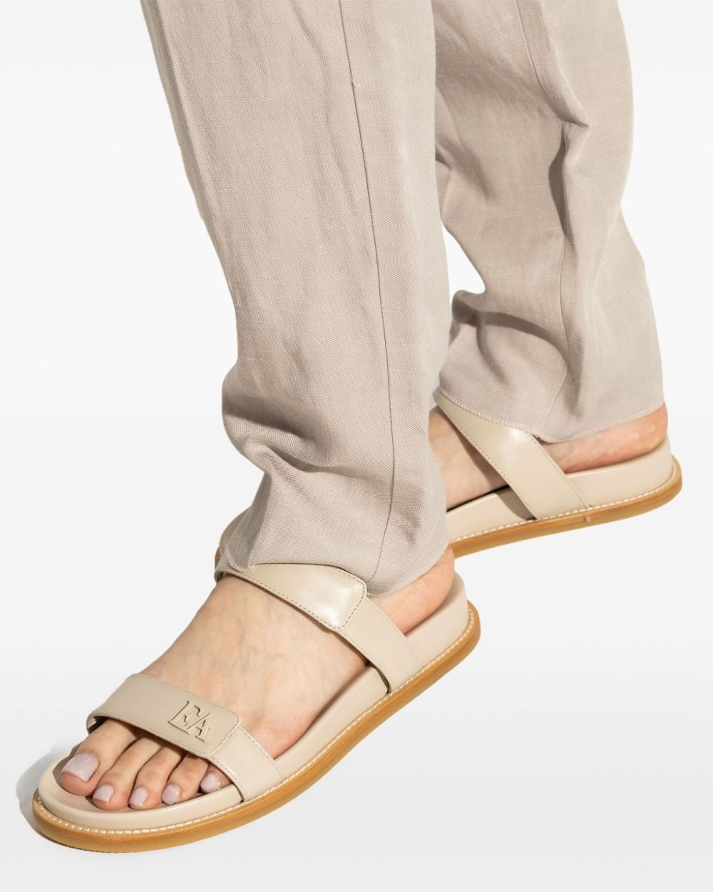 Armani Leather Emporio Exclusive Slide Sandals Glam Steals