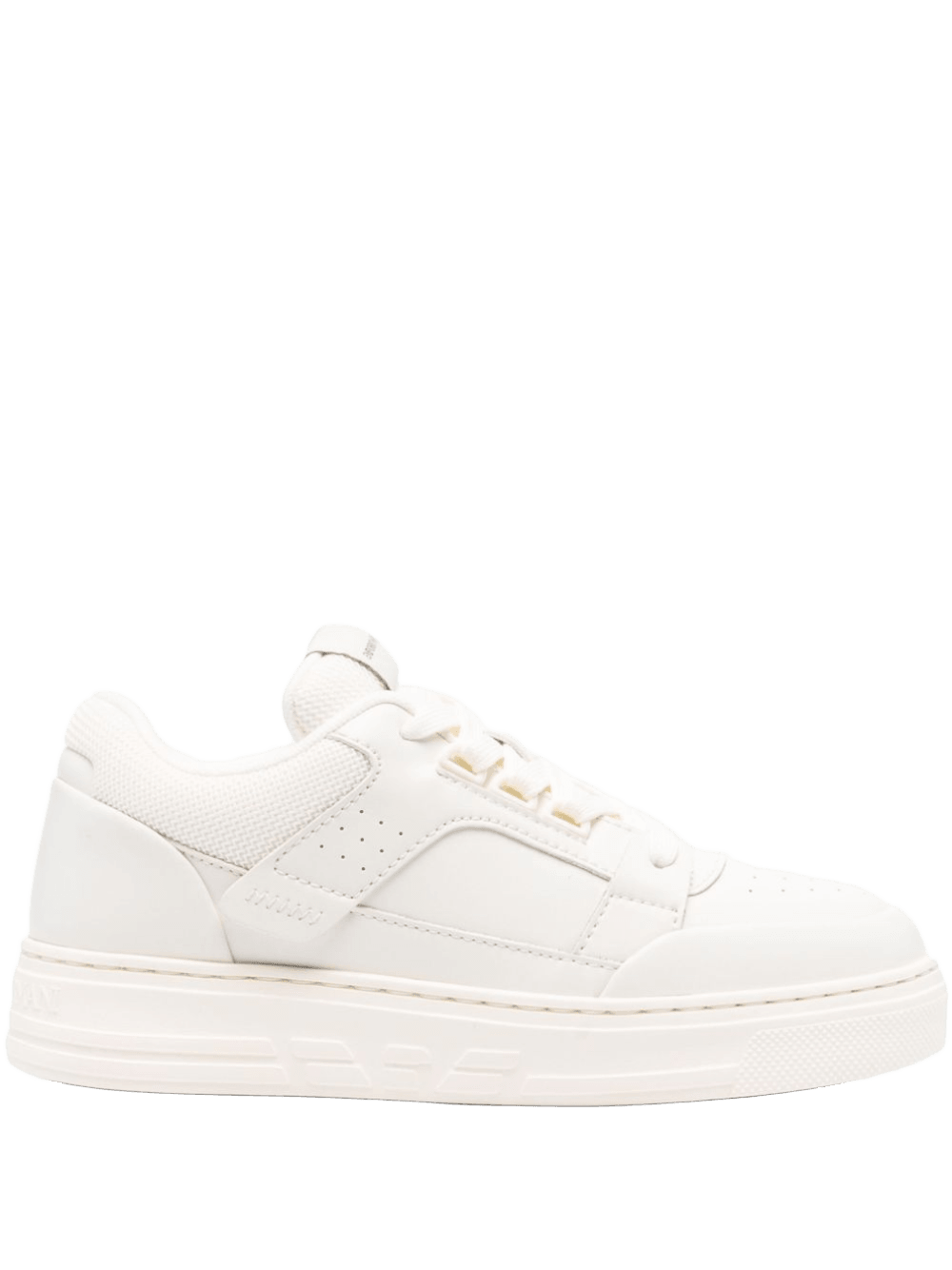 Armani Leather Emporio Exclusive and Mesh Sneakers with Contrasting Details Glam Steals