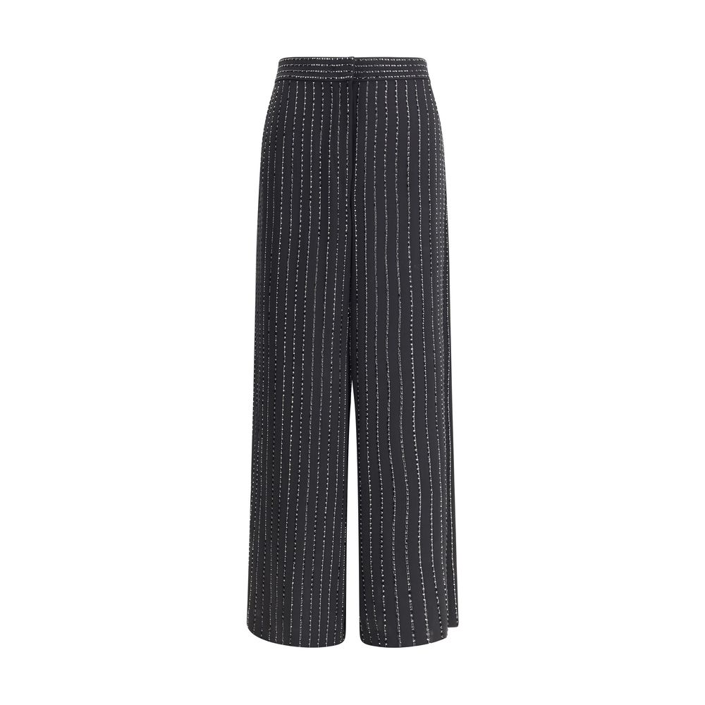 Armani Silk Giorgio Wide Leg Pant with Strass Glam Steals