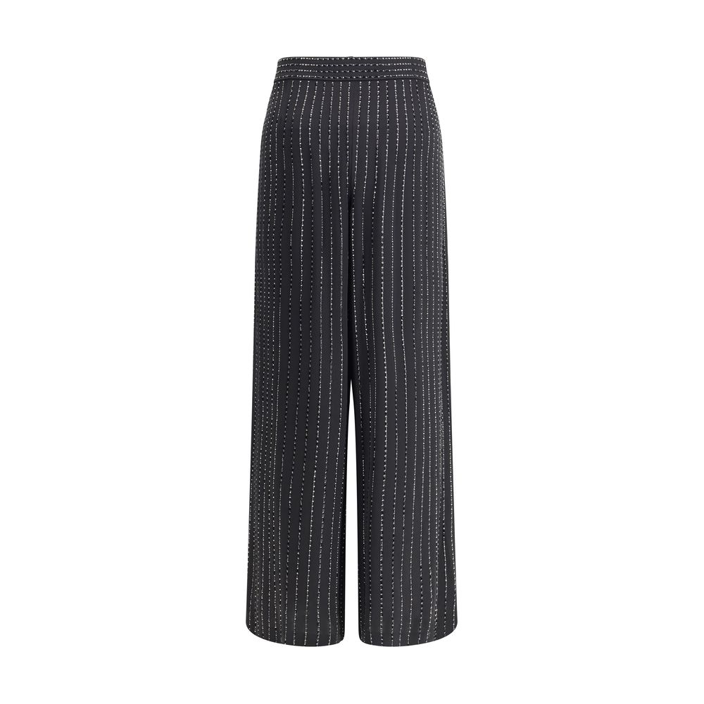 Armani Silk Giorgio Wide Leg Pant with Strass Glam Steals