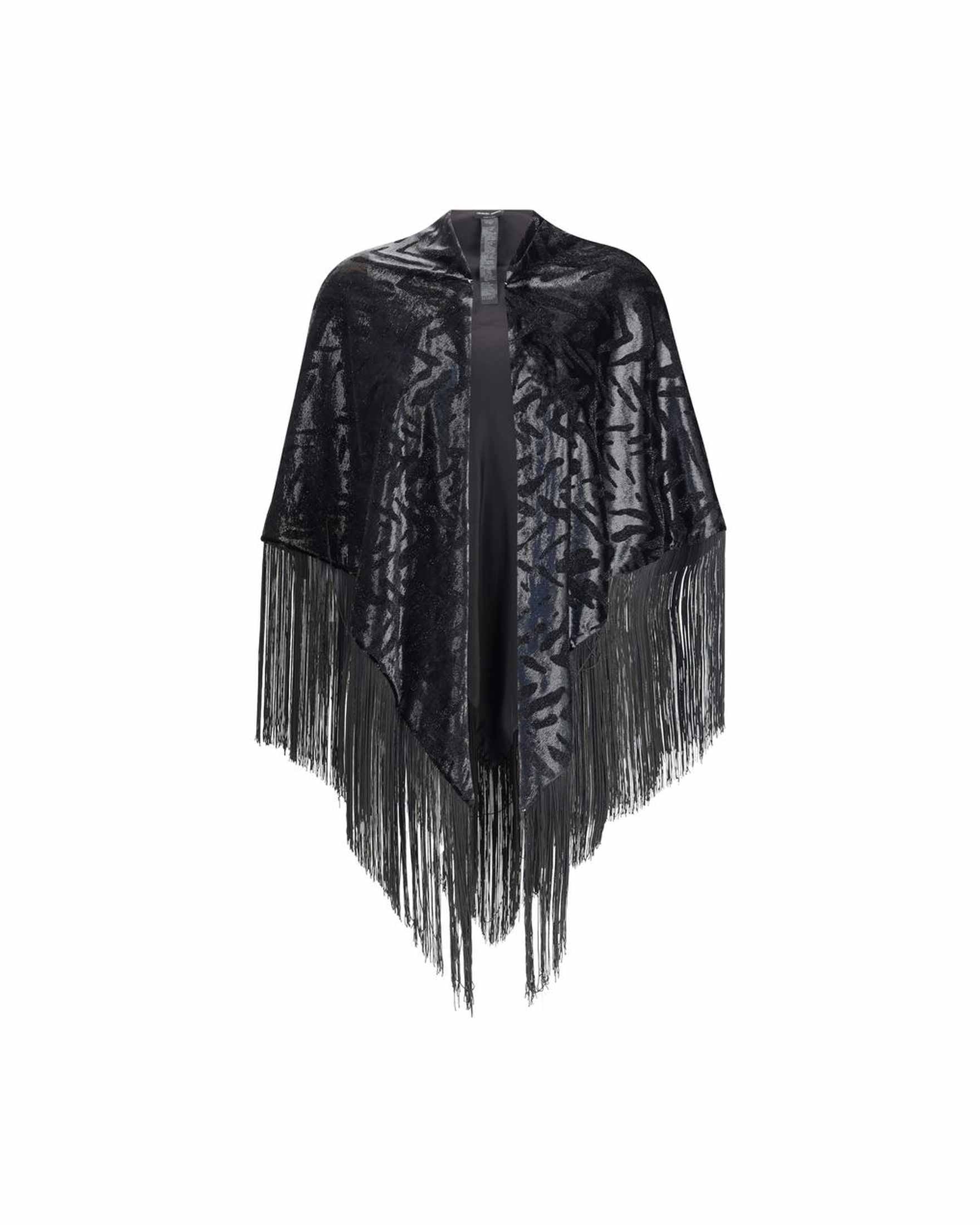 Armani Velvet Giorgio Shawl with Fringes Glam Steals
