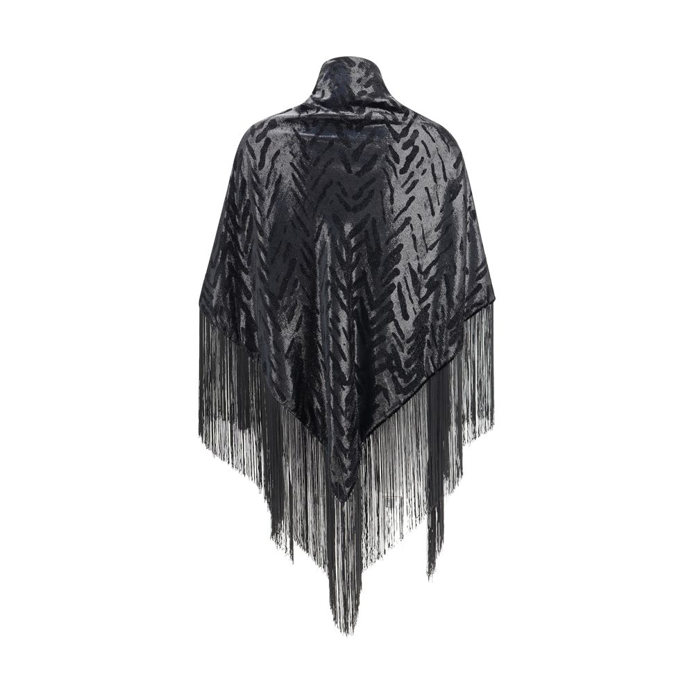Armani Velvet Giorgio Shawl with Fringes Glam Steals