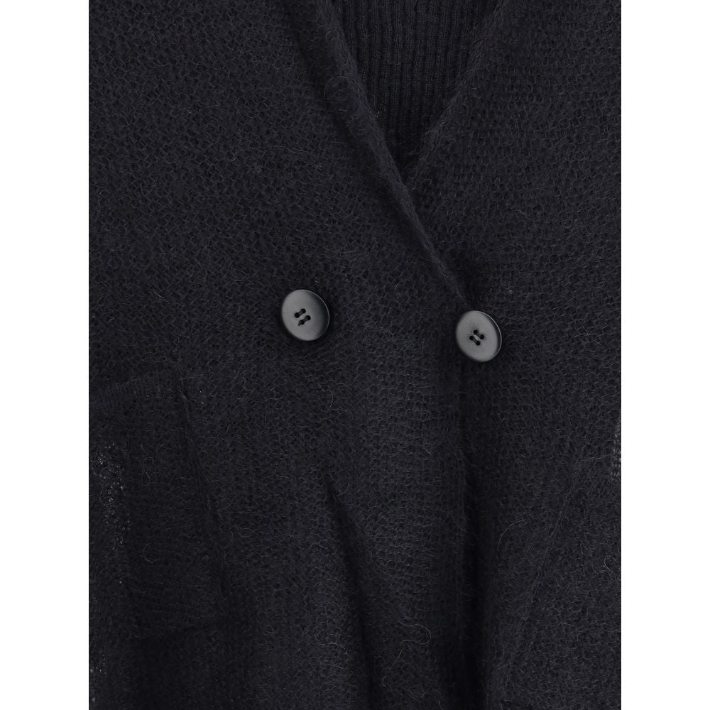 Armani Wool Giorgio Double Breasted Cardigan and Top in A Mohair Blend Twin Set Glam Steals