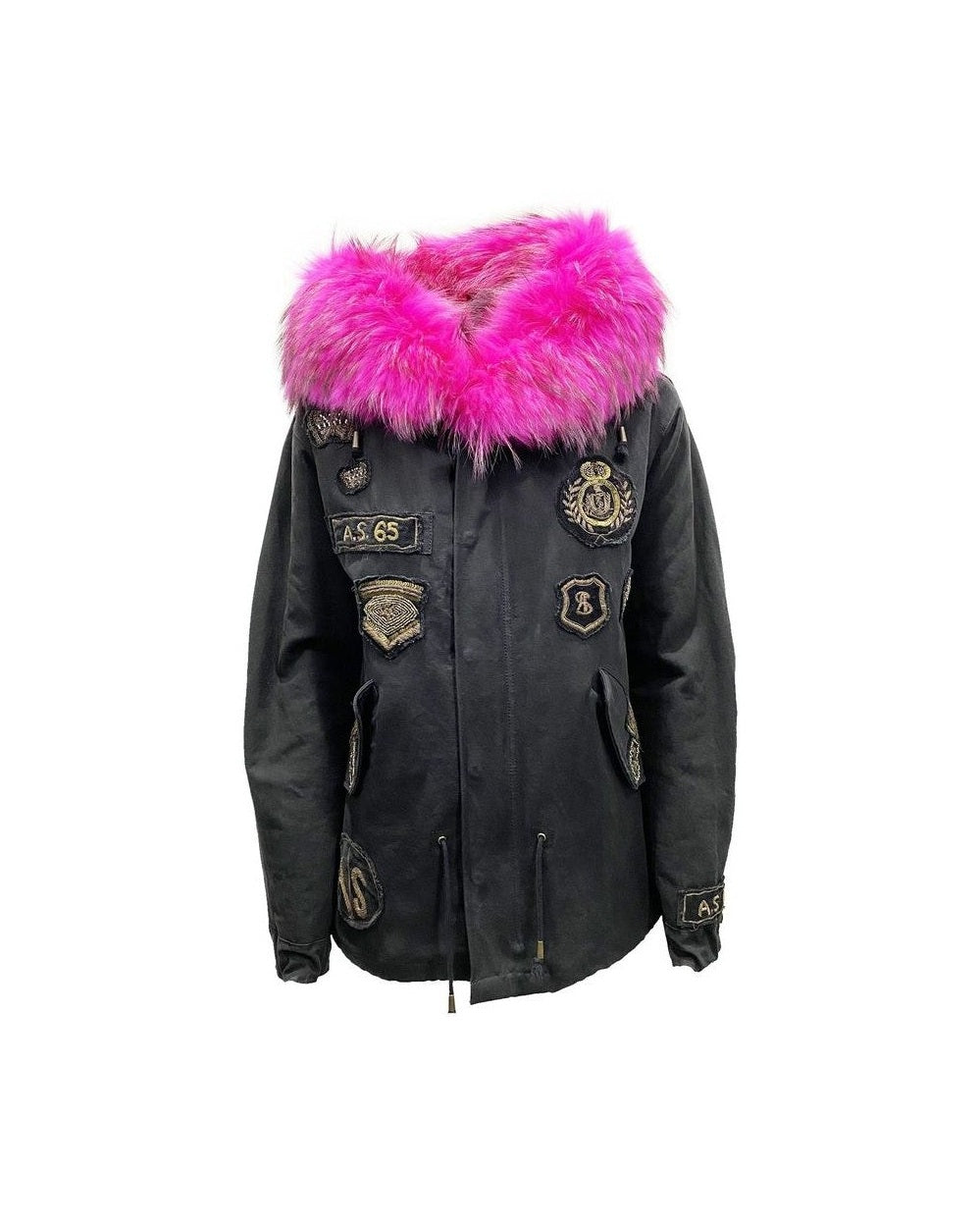 As65 Black Cotton Parka Parkas