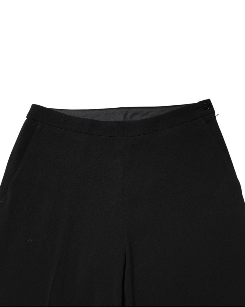 Aspesi Black High Waist Zip Straight Chino Trouser Pant 