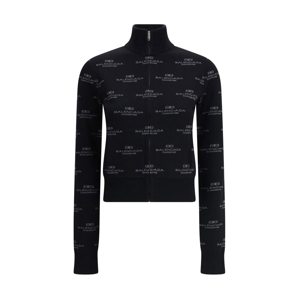 Balenciaga All-Over Logo Cardigan Glam Steals
