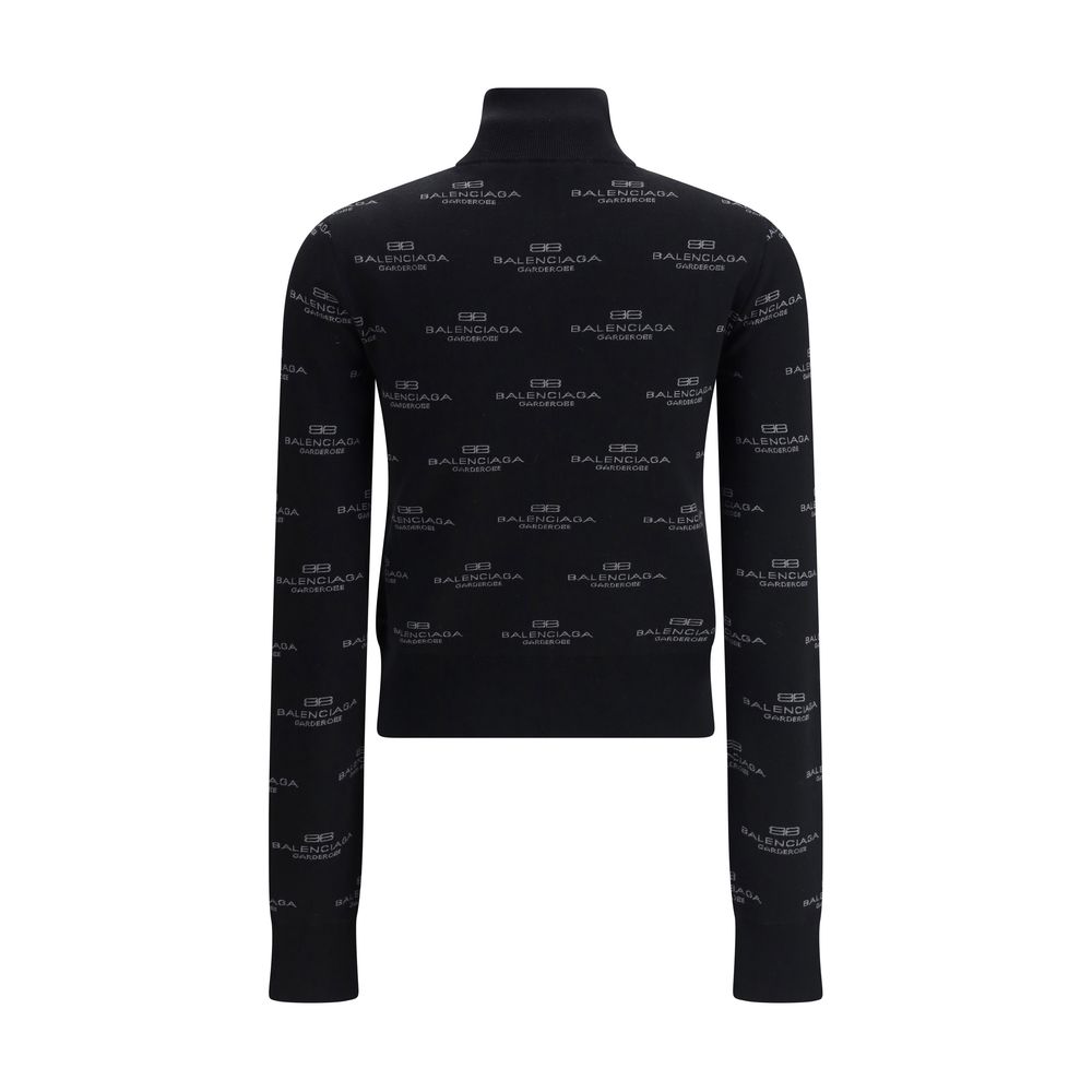 Balenciaga All-Over Logo Cardigan Glam Steals