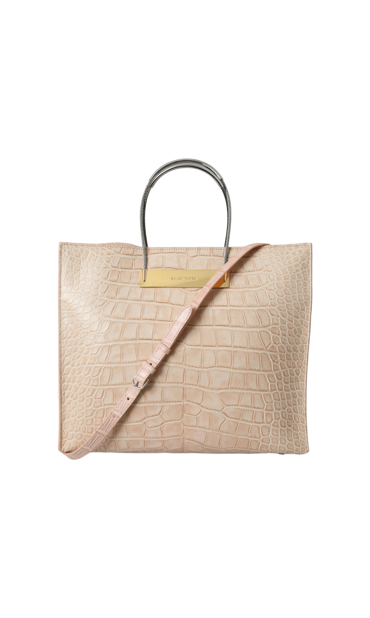 Balenciaga Alligator Leather Chic Tote Pink Bag Glam Steals