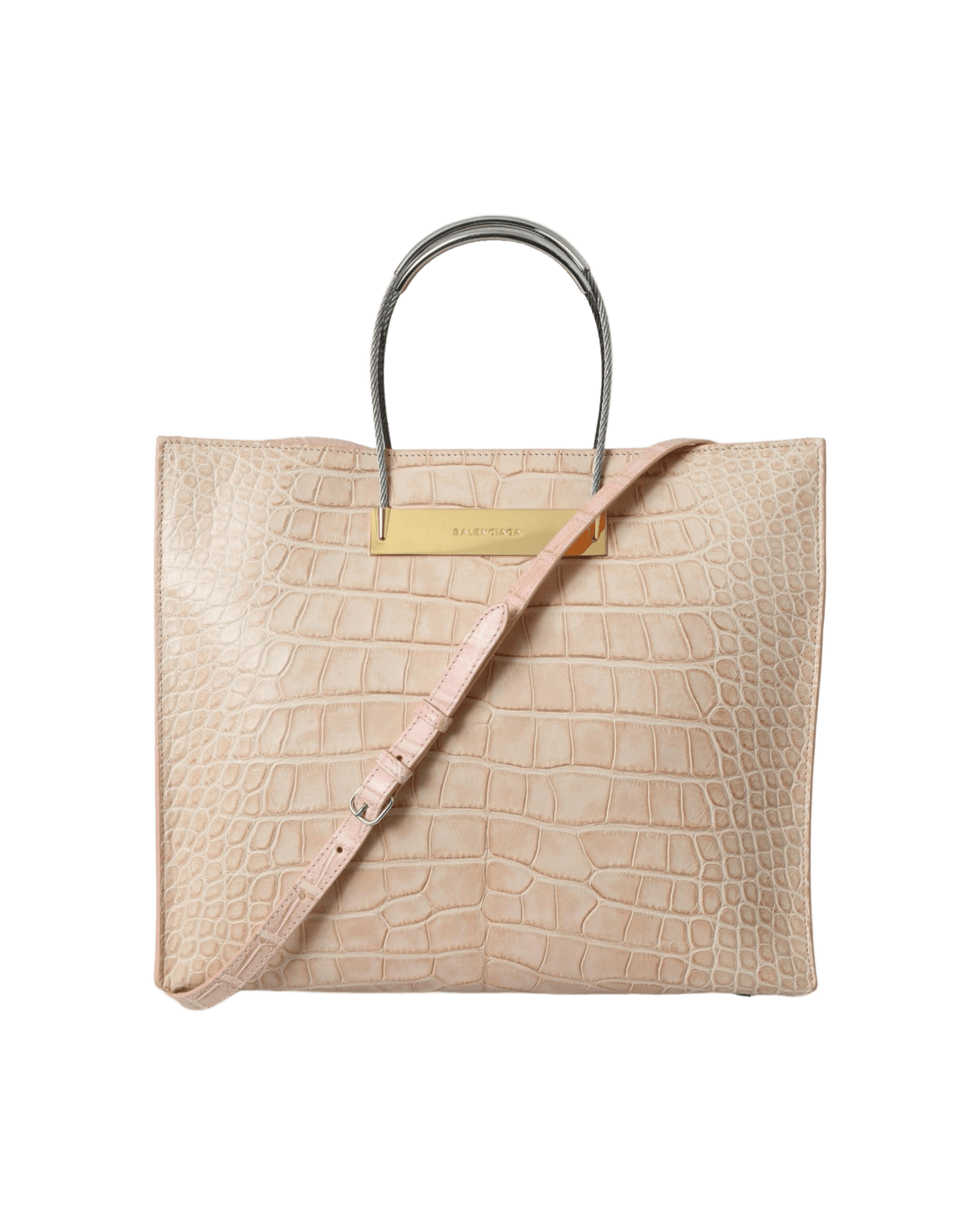Balenciaga Alligator Leather Chic Tote Pink Bag Glam Steals