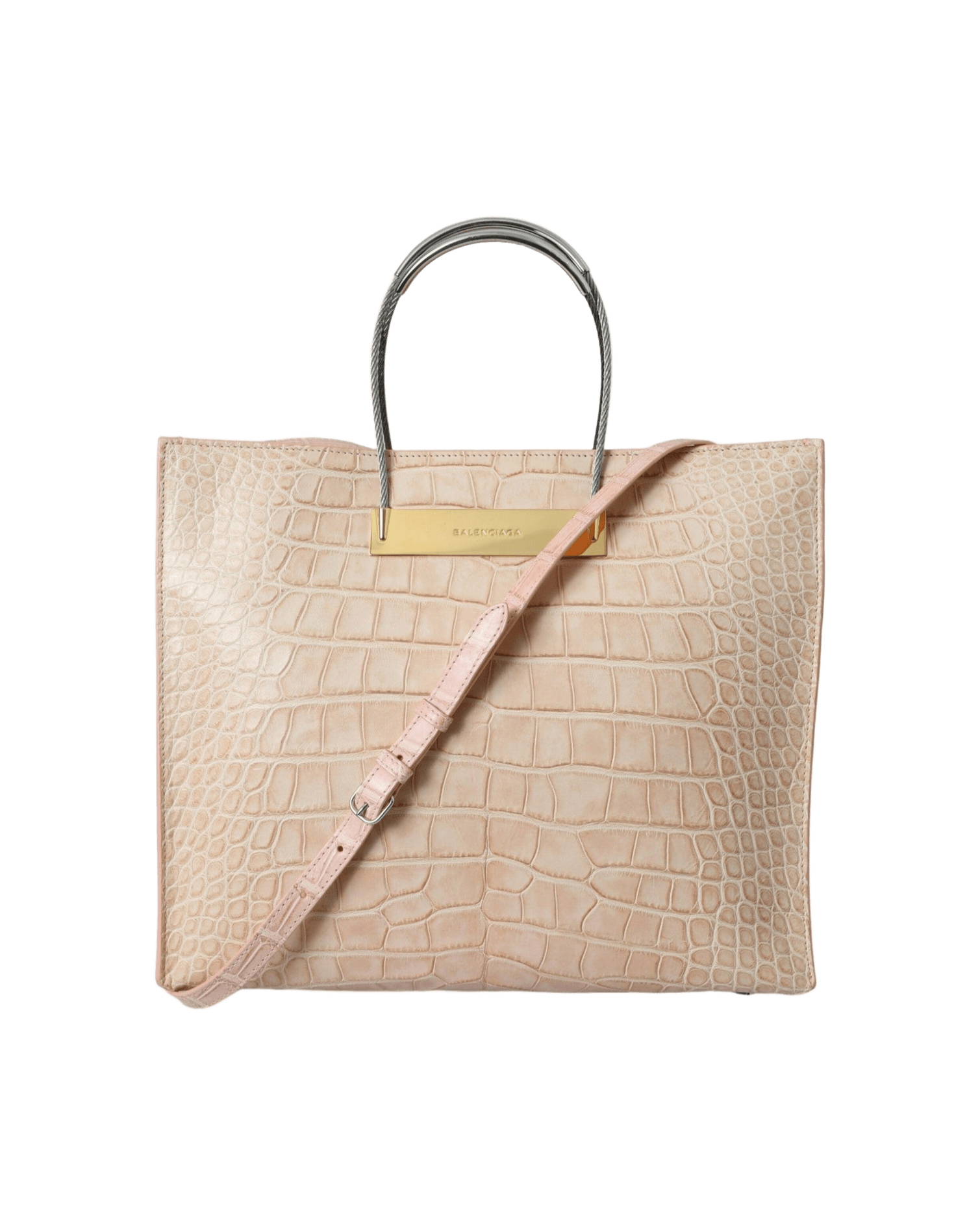 Balenciaga Alligator Leather Chic Tote Pink Bag Glam Steals