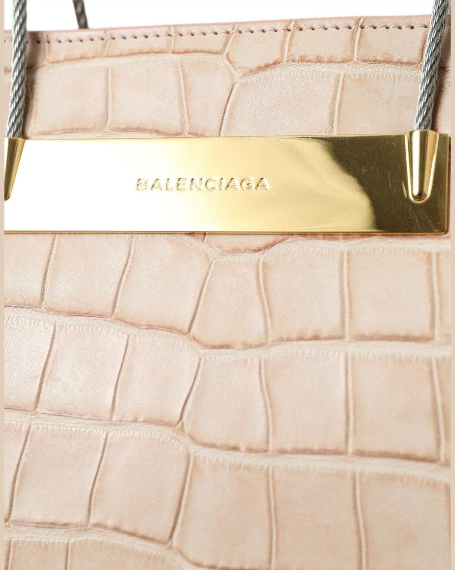 Balenciaga Alligator Leather Chic Tote Pink Bag Glam Steals