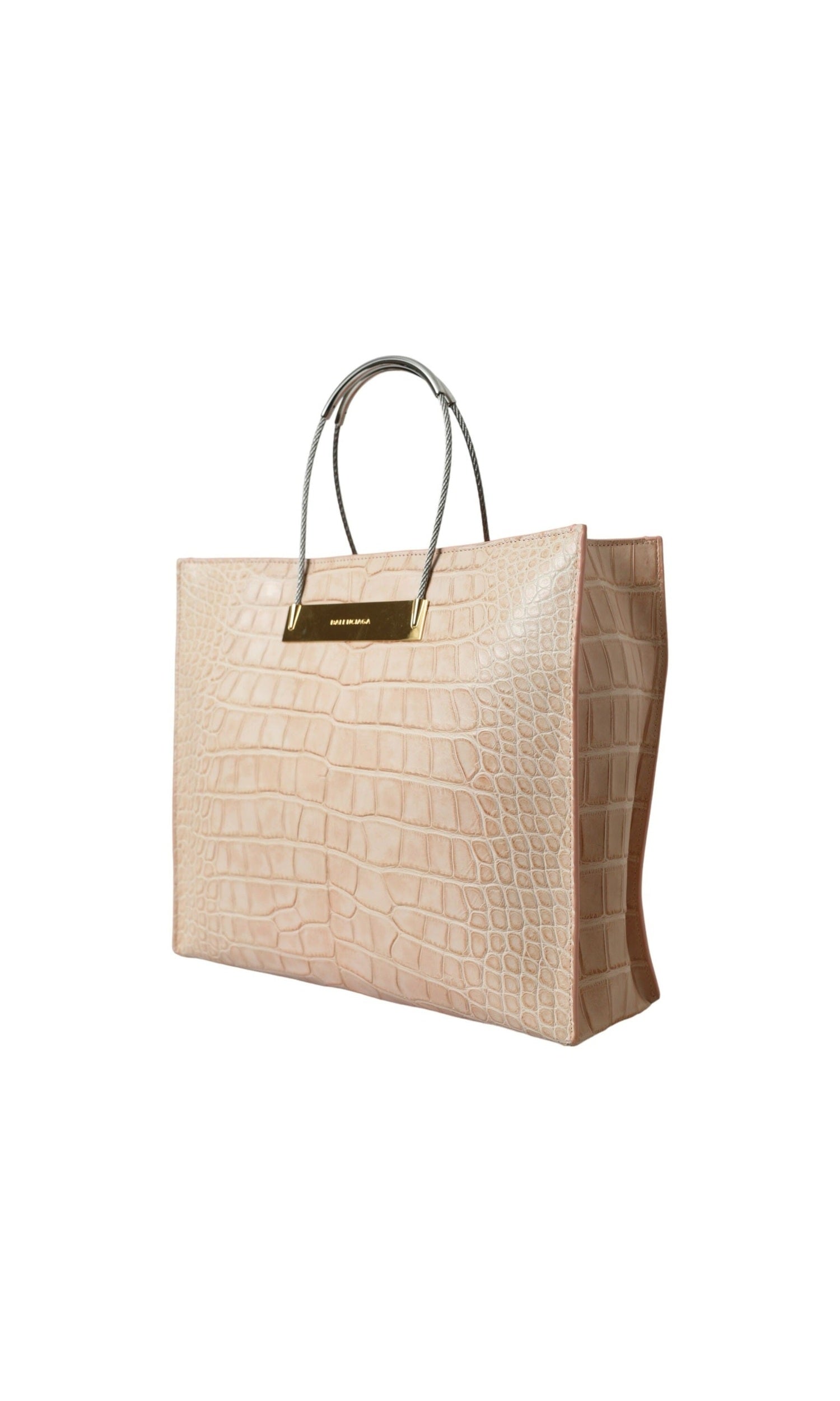 Balenciaga Alligator Leather Chic Tote Pink Bag Glam Steals