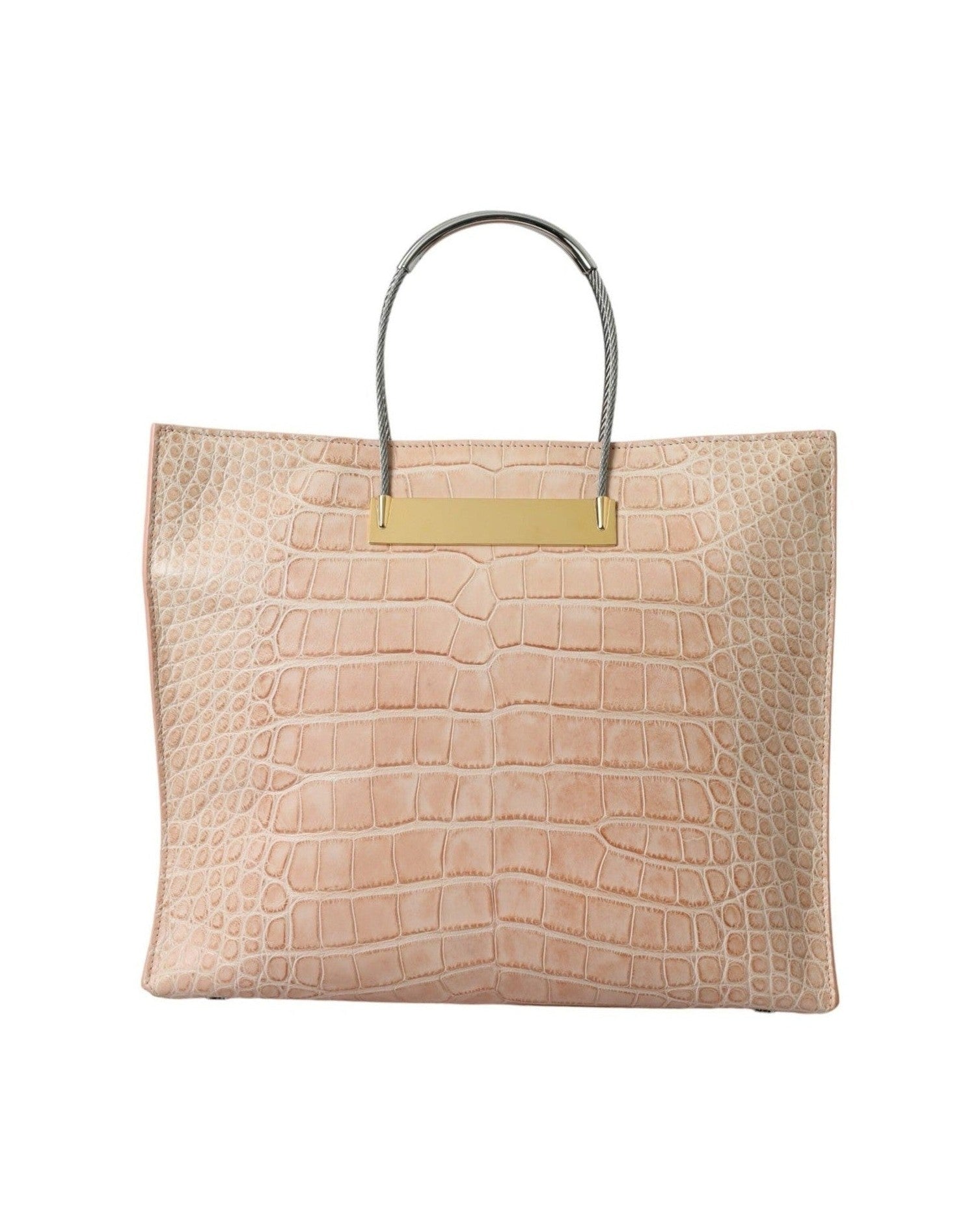 Balenciaga Alligator Leather Chic Tote Pink Bag Glam Steals