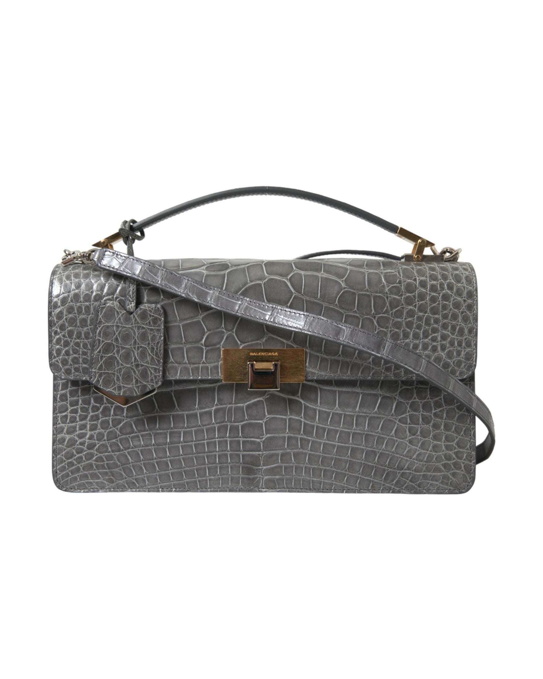 Balenciaga Alligator Leather Medium Shoulder Bag Glam Steals