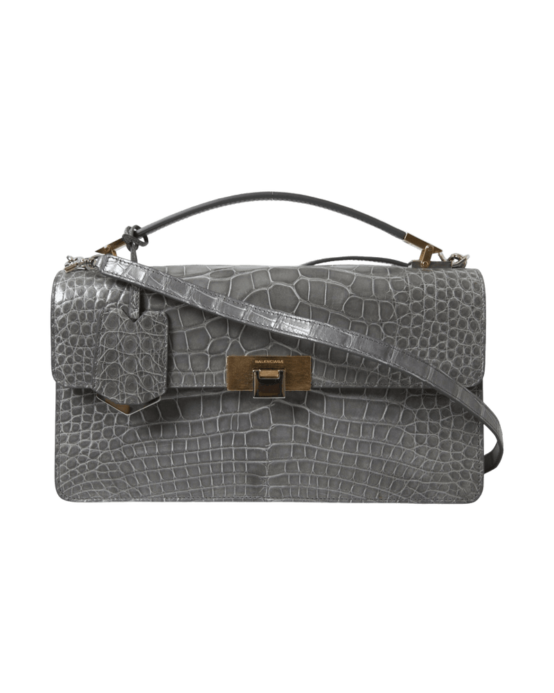 Balenciaga Alligator Leather Medium Shoulder Bag Glam Steals