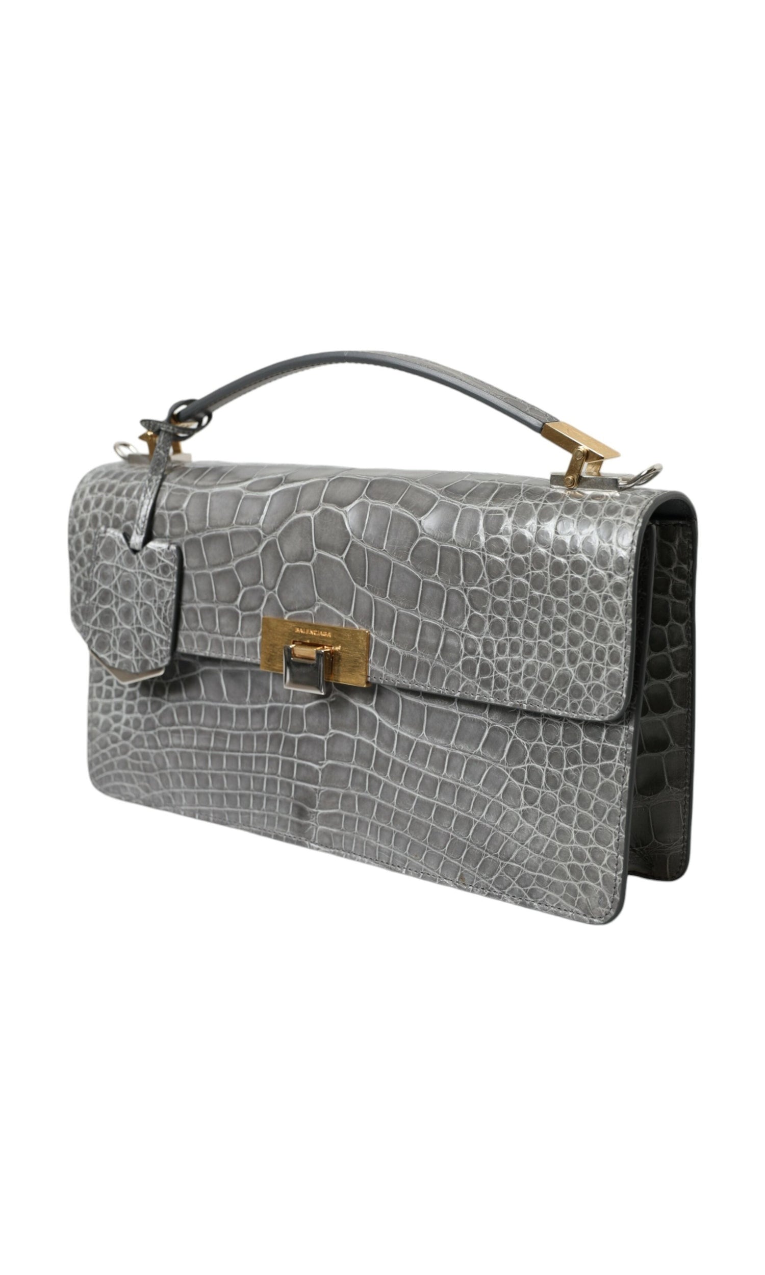 Balenciaga Alligator Leather Medium Shoulder Bag Glam Steals