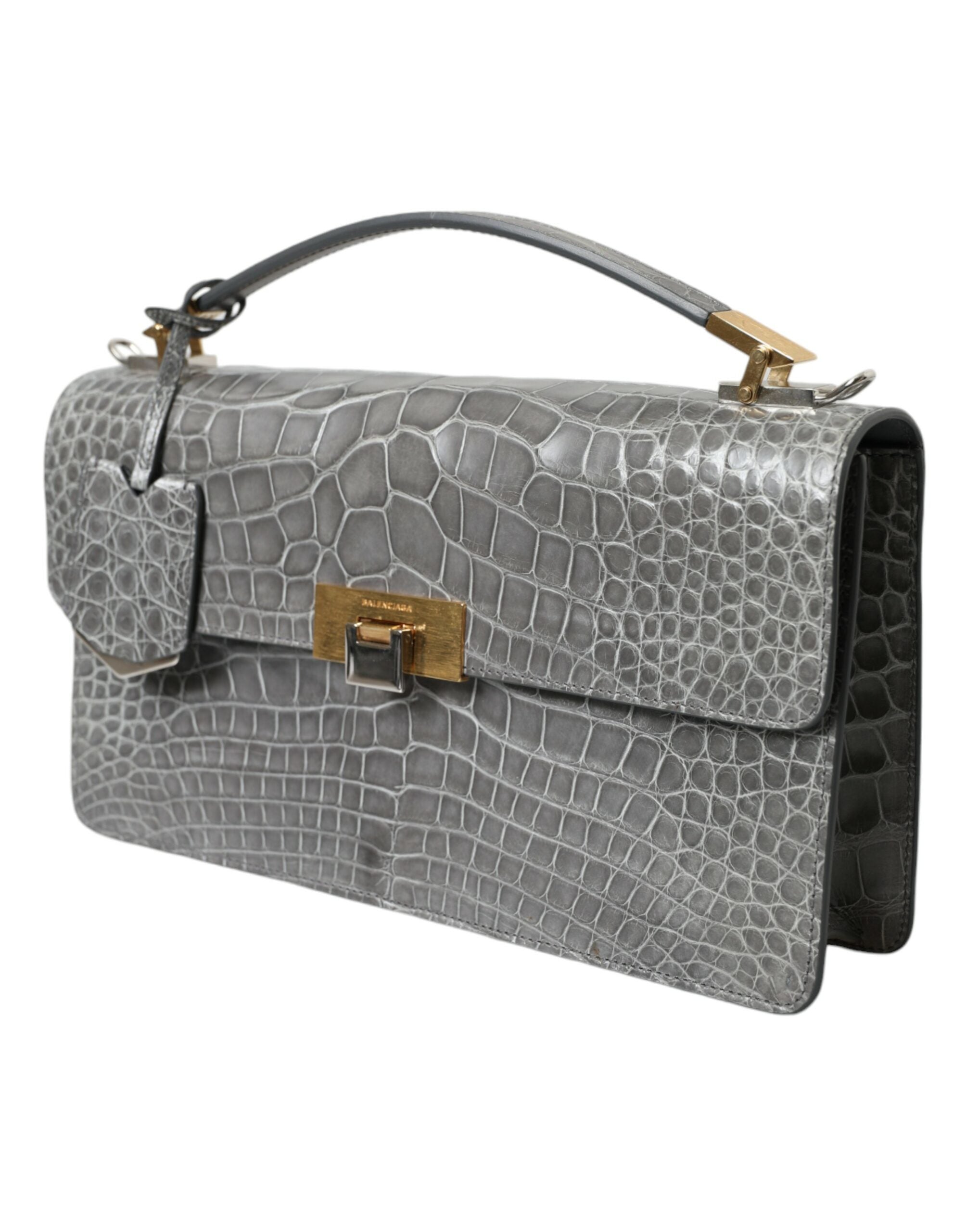 Balenciaga Alligator Leather Medium Shoulder Bag Glam Steals