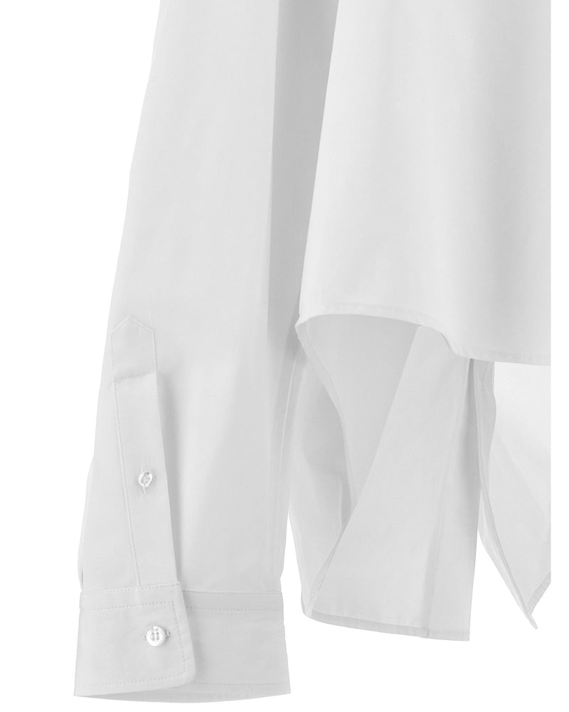 Balenciaga Asymmetric Shirt with Logo Embroidery Glam Steals