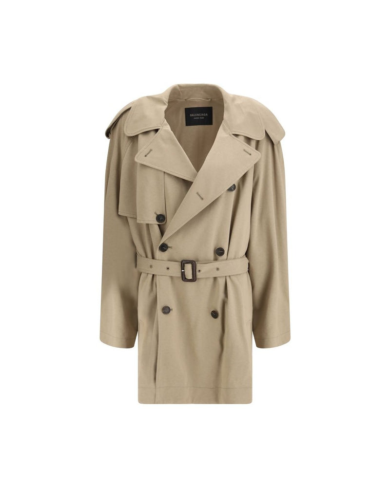 Balenciaga Beige Cotton Trench Coat 