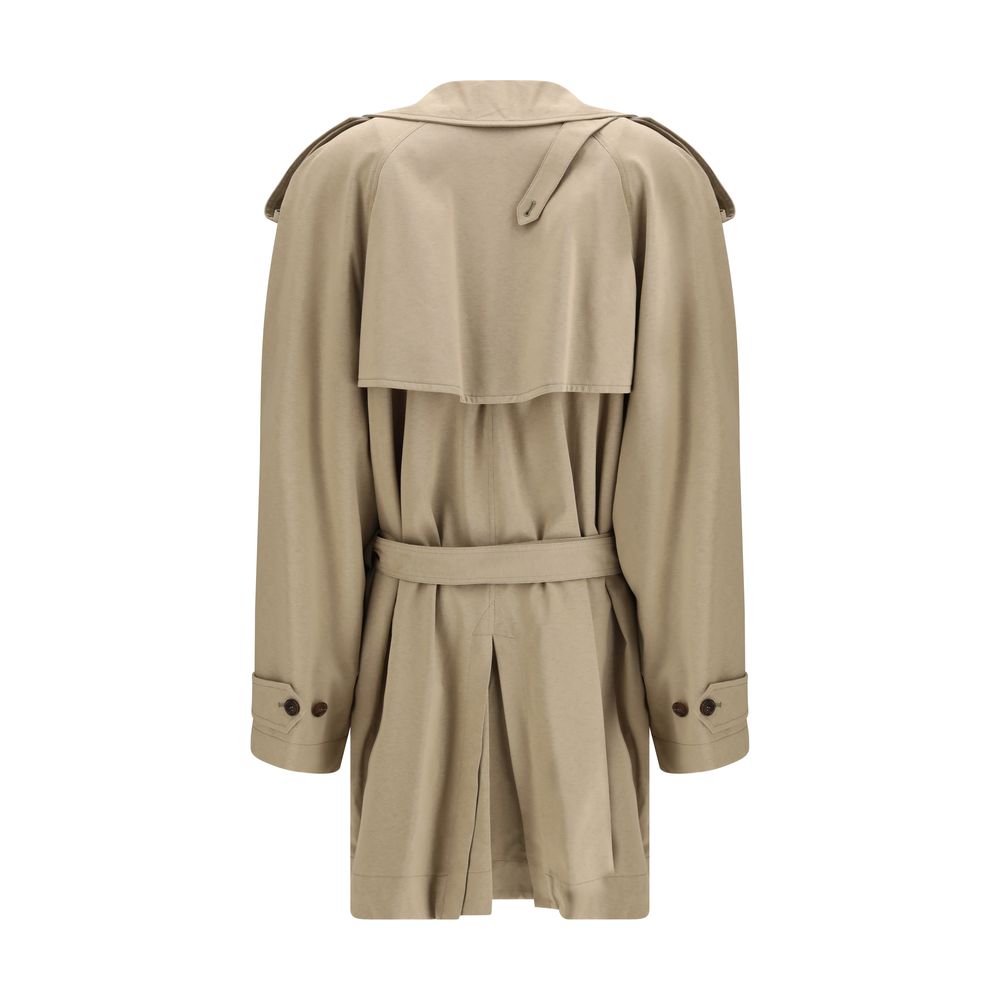 Balenciaga Beige Cotton Trench Coat Glam Steals