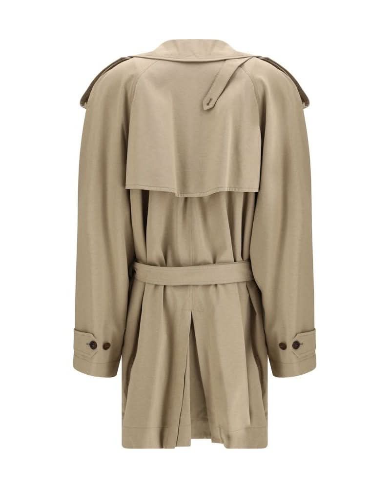Balenciaga Beige Cotton Trench Coat 