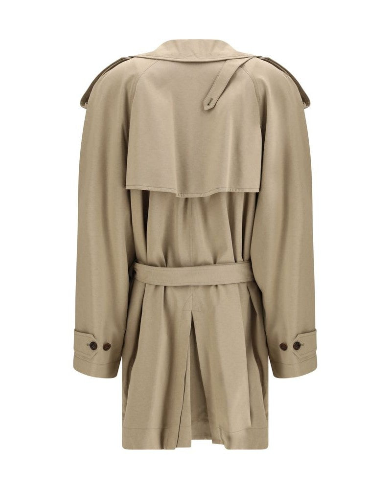 Balenciaga Beige Cotton Trench Coat 