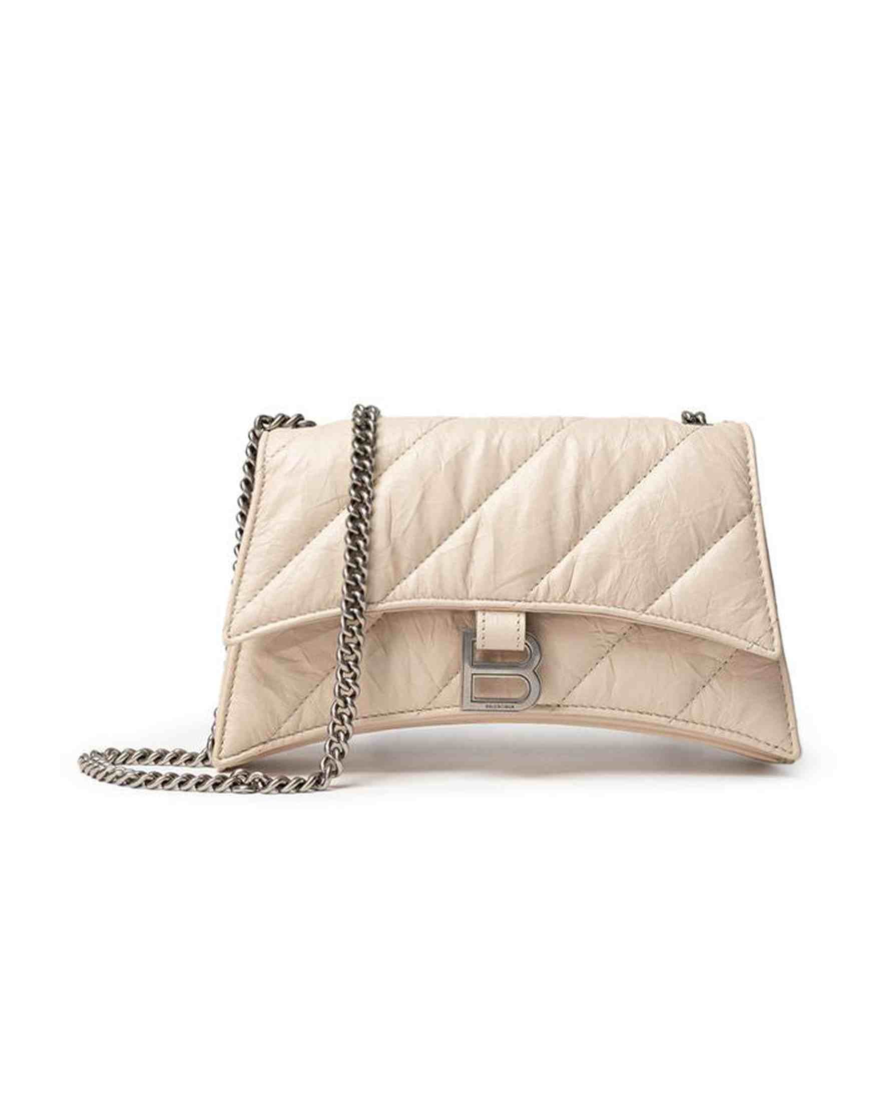 Balenciaga Beige Leather Shoulder Bag Glam Steals