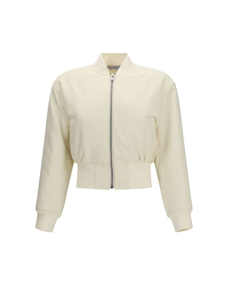 Balenciaga Beige Polyester Bomber Jacket Glam Steals