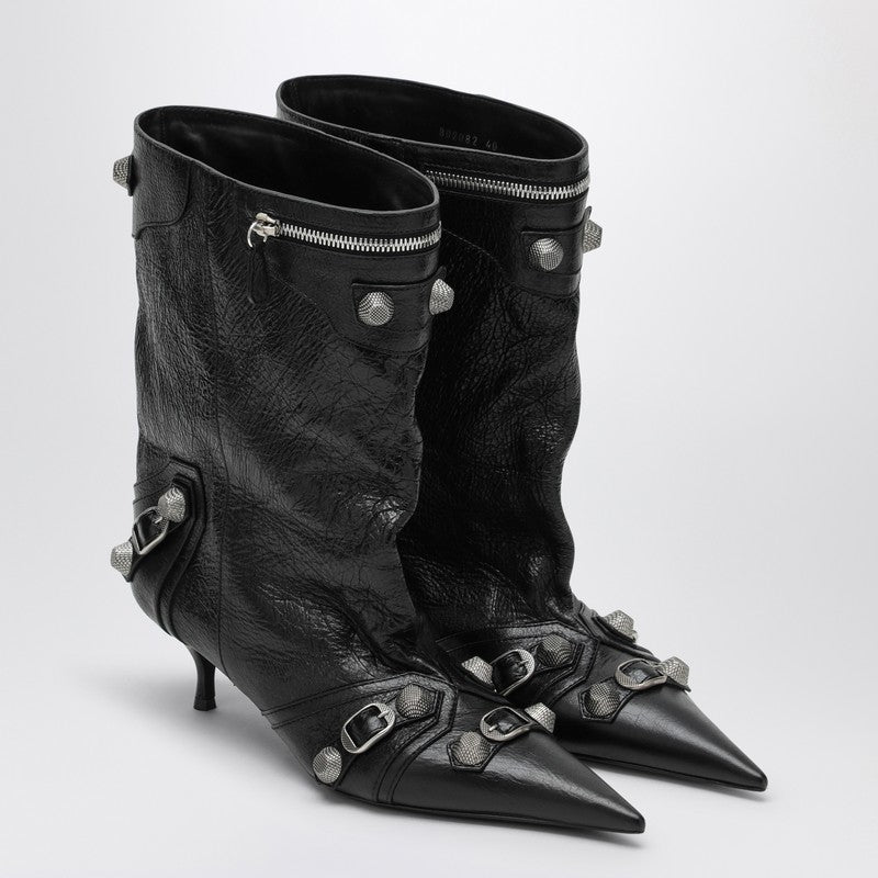 Balenciaga Black Cagole Wide Ankle Boot Glam Steals