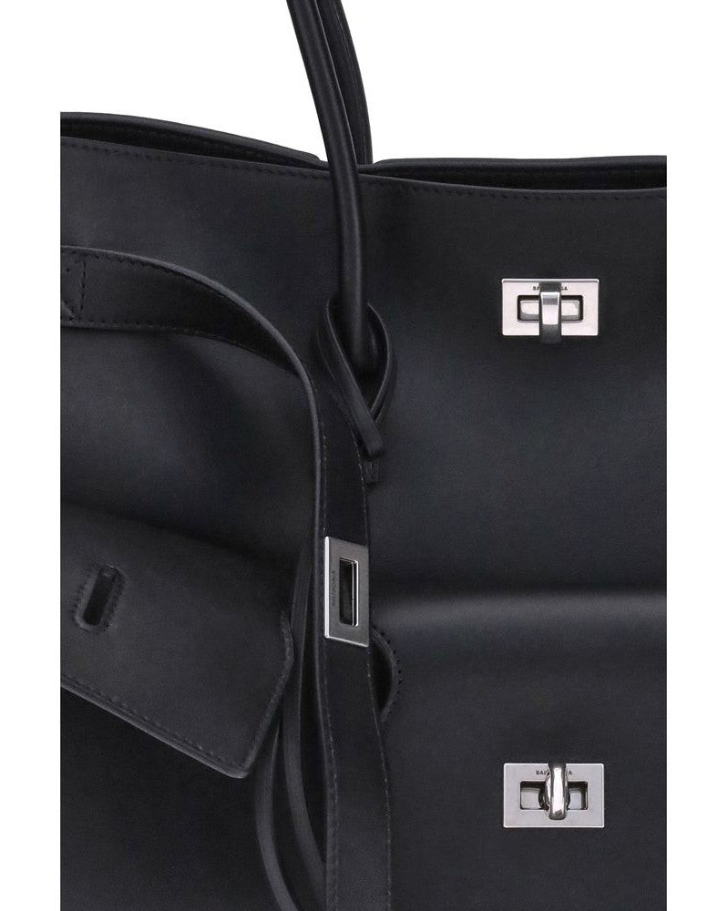 Balenciaga Black Calf Leather Bos Taurus Shoulder Bag Glam Steals