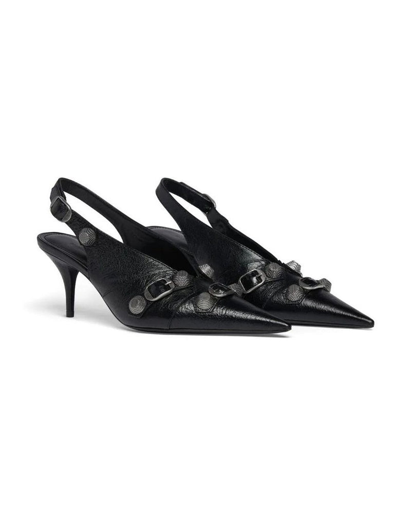 Balenciaga Black Calfskin High Heel Pumps Glam Steals