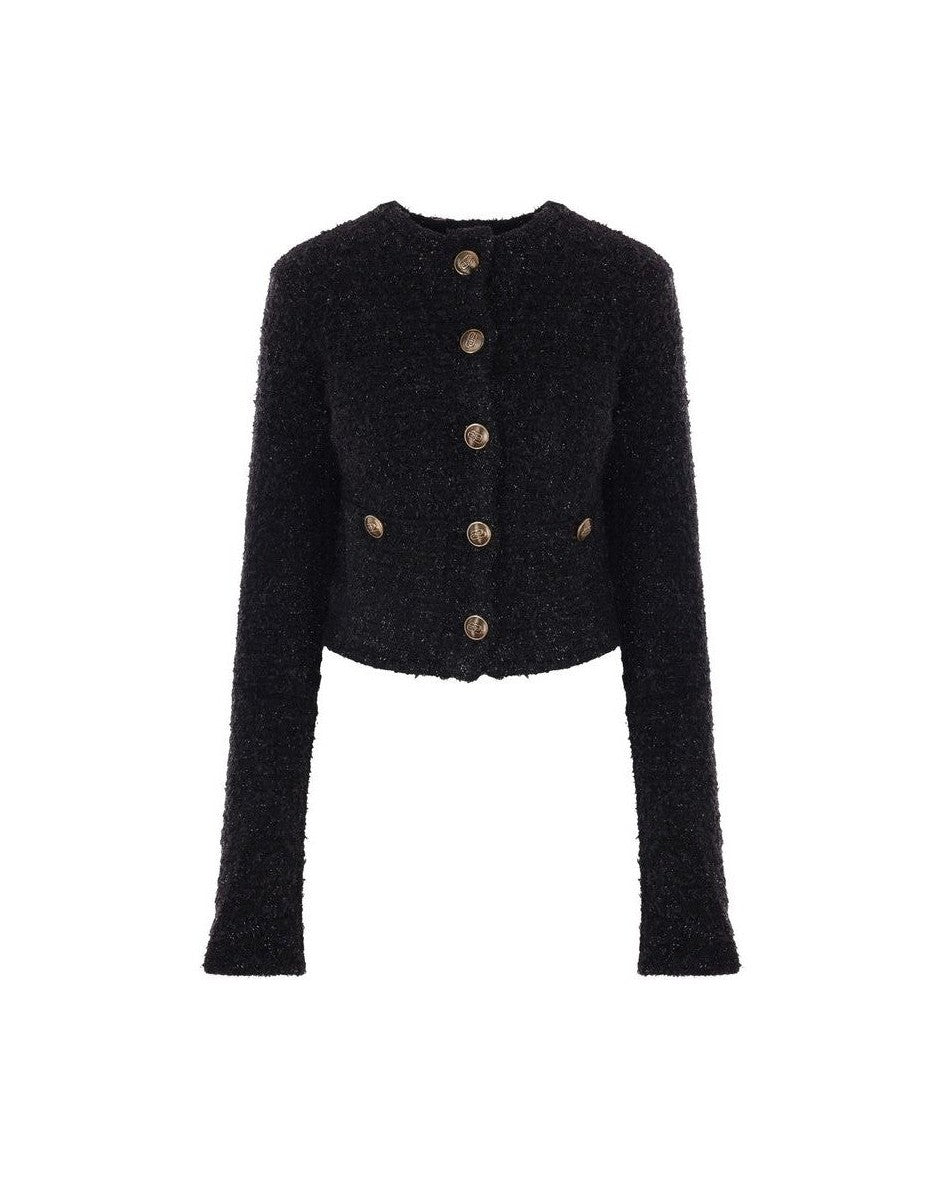 Balenciaga Black Cotton Cardigan Glam Steals