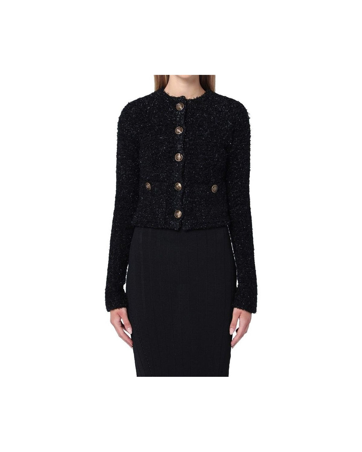 Balenciaga Black Cotton Cardigan Glam Steals