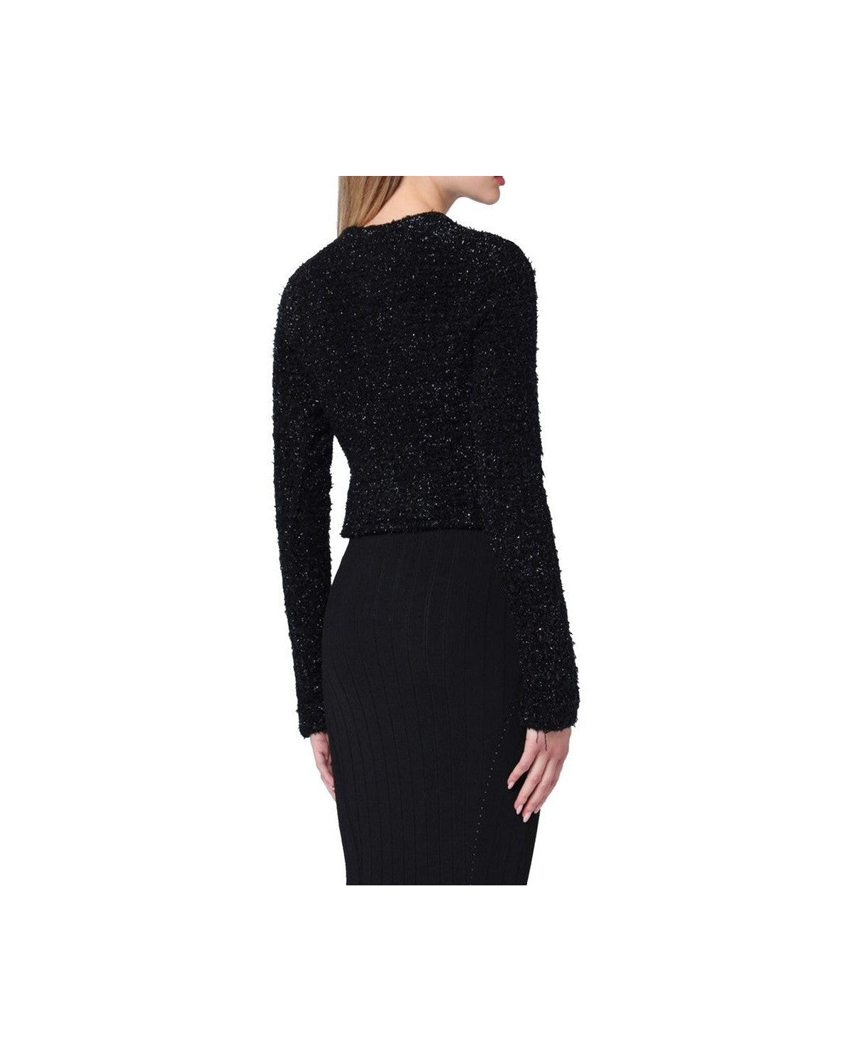 Balenciaga Black Cotton Cardigan Glam Steals