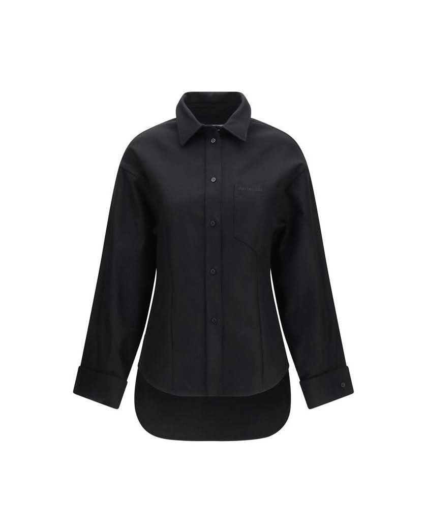 Balenciaga Black Cotton Dress Shirt Glam Steals