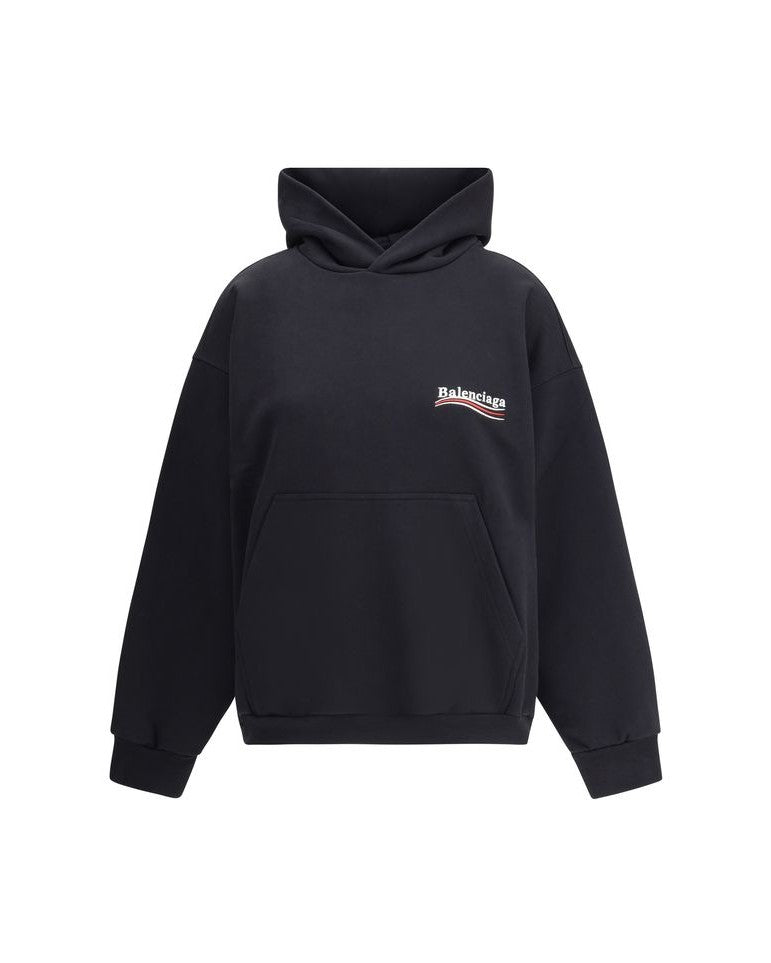 Balenciaga Black Cotton Hoodie Glam Steals