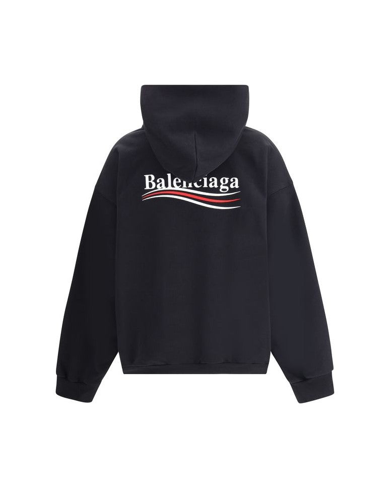 Balenciaga Black Cotton Hoodie Glam Steals