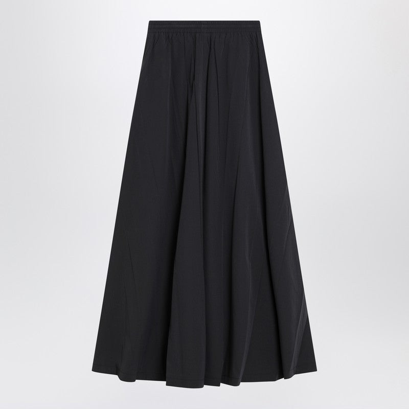 Balenciaga Black Cotton Washed Maxi Skirt Glam Steals