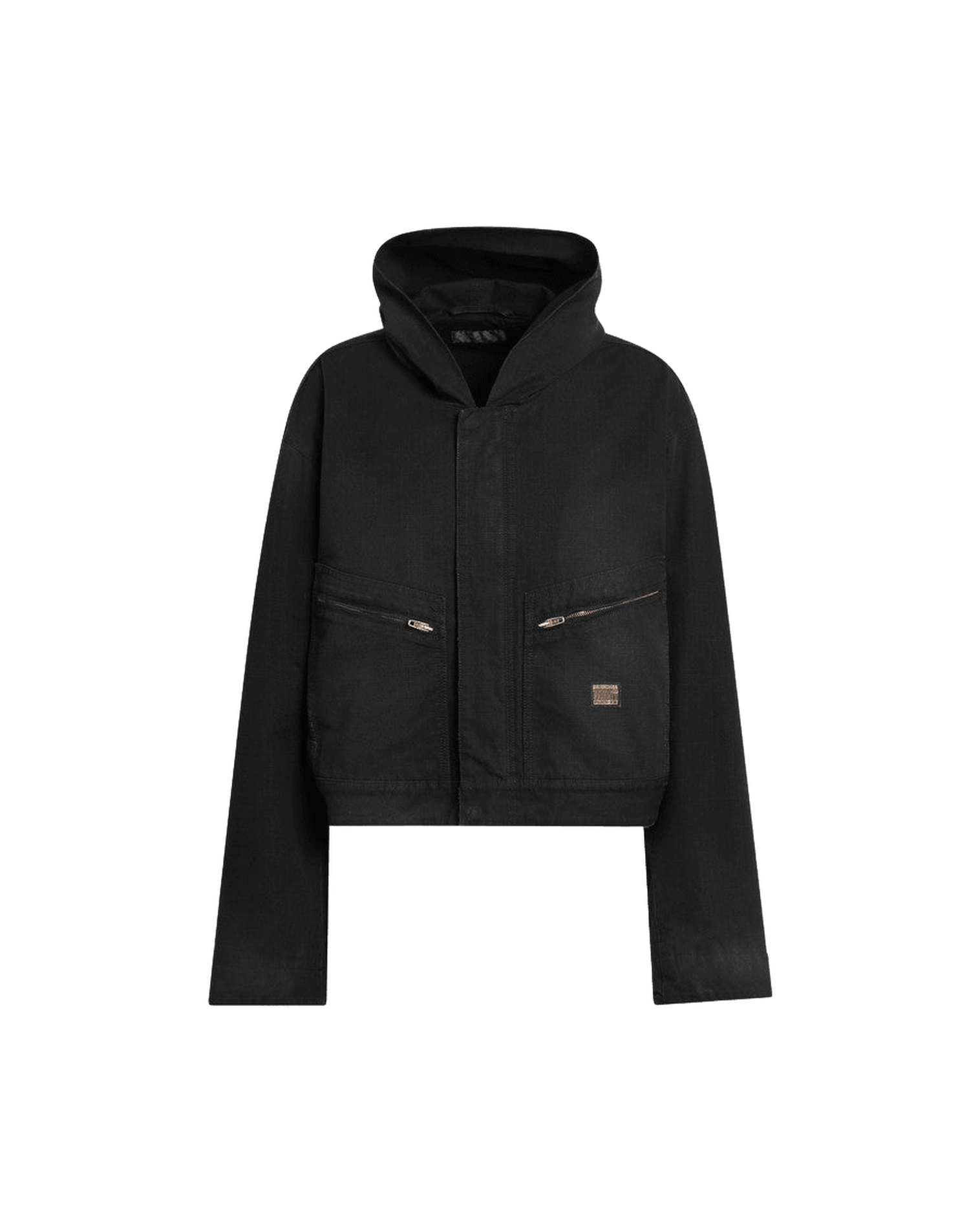 Balenciaga Black Cropped Jacket With Hood Glam Steals