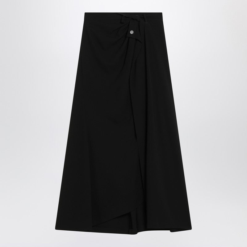 Balenciaga Black Draped Skirt in Crêpe Glam Steals