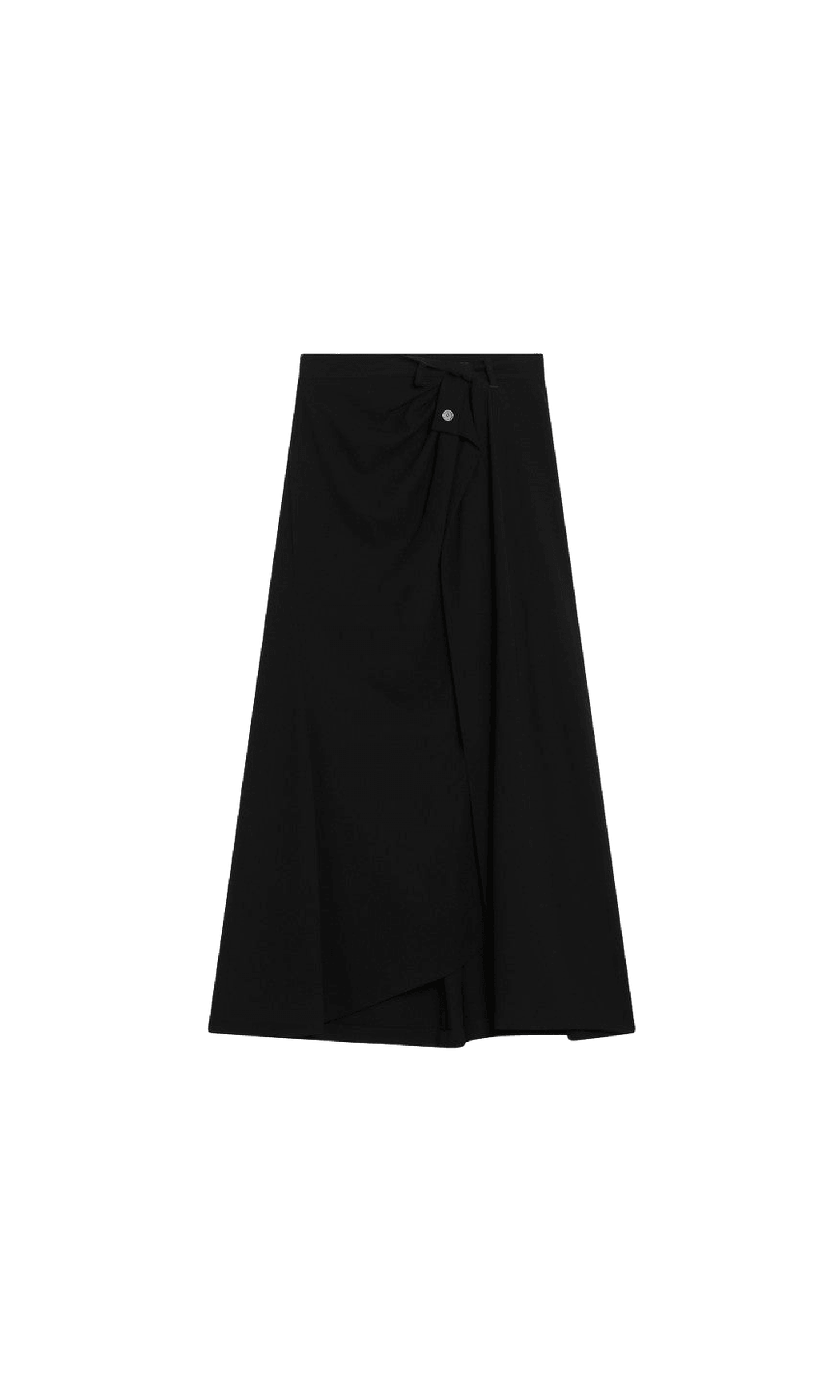 Balenciaga Black Draped Skirt in Crêpe Glam Steals