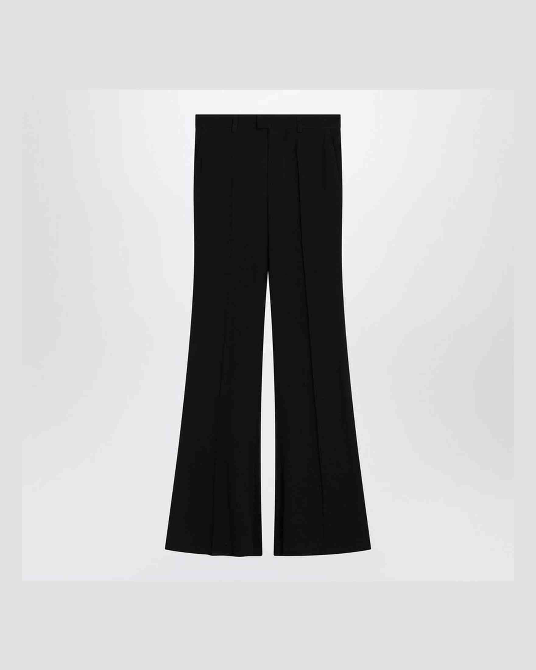 Balenciaga Black Flared Pant in Viscose Glam Steals
