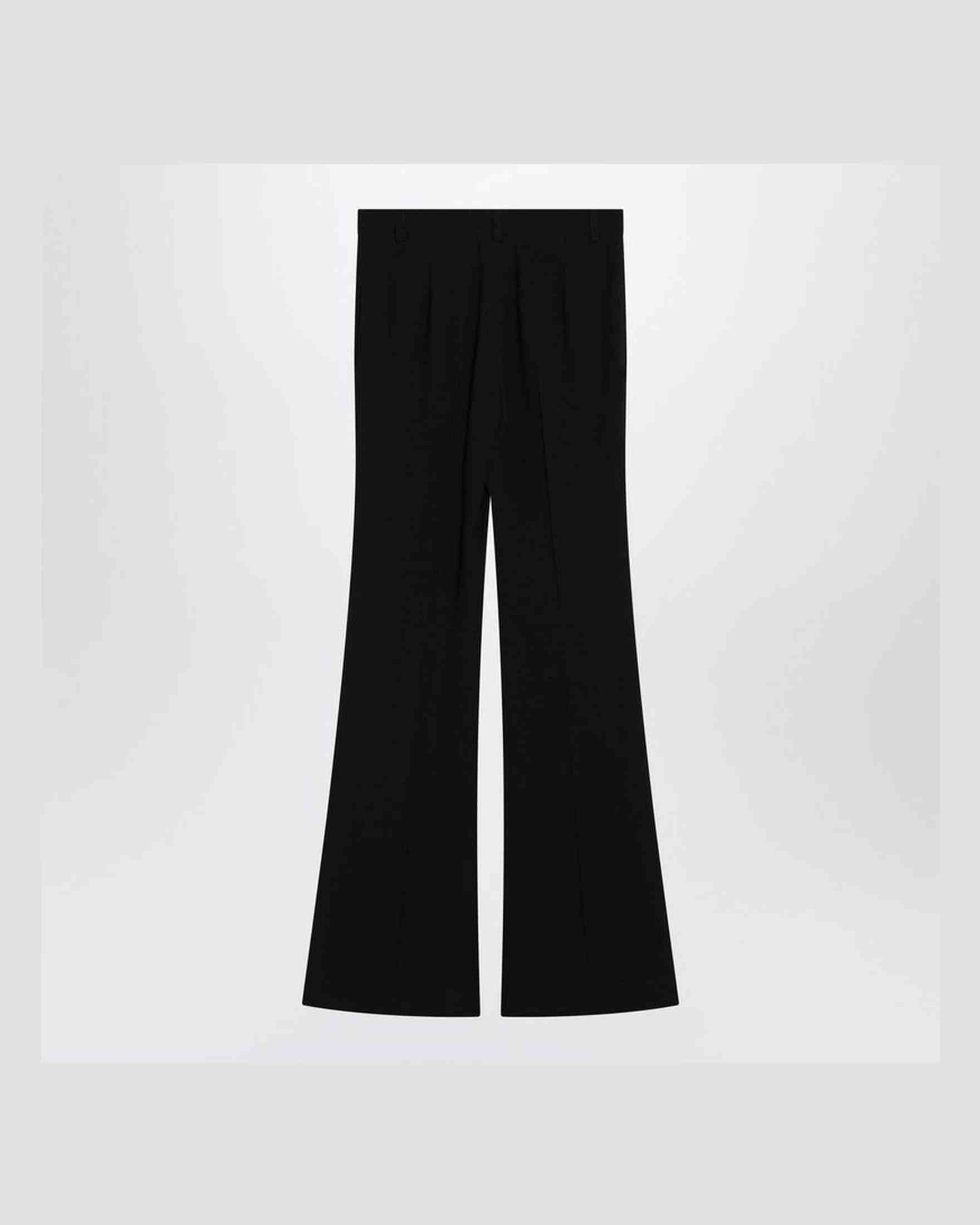 Balenciaga Black Flared Pant in Viscose Glam Steals