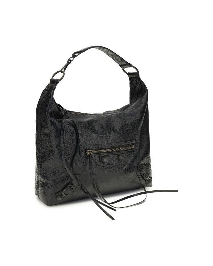 Balenciaga Black Lamb Ovis Aries Shoulder Bag Glam Steals